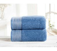 Rapport Home Mayfair Towel 2 Piece Denim/silver