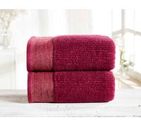 Rapport Home Mayfair Ribbed Weave 500 GSM Cotton Super Soft & Absorbant Towel in Purple | Size: Bath Sheet Rapport Home Purple Bath Sheet