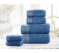 Rapport Home Mayfair Ribbed Weave 500 GSM Cotton Super Soft & Absorbant Towel in Bright Blue Rapport Home Bright Blue