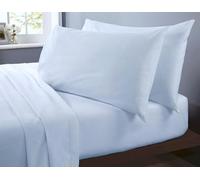 Rapport Home Microfibre Blue Single Sheet Set Soft Bedding Set Luxury Easy Care Non-Iron Bedding