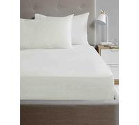 Rapport Home Microfibre Housewife Pillow Cases 2 Pack with Envelope Closure - Plain Cream Pair Pillowcases