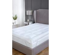 Rapport Home Microfibre Mattress Topper Double Size 10cm Thick Ultra Soft Fill With Elasticated Corner Straps
