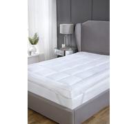 Super King Luxury Microfibre Mattress Topper Heavy Fill Super Soft and Fluffy Rapport Home White Double