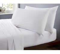 Rapport Home Microfibre White Single Sheet Set Soft Bedding Set Luxury Easy Care Non-Iron Bedding