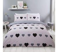Rapport Home Miley 3-Piece Hearts Printed King Duvet Cover Set with 2 Pillowcase - Pink Bedding Set