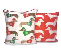 Rapport Xmas Sausage Dog Multi Cushion Cover - 43x43cm