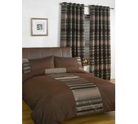 Rapport Home Double New York Duvet Set - Chocolate, Brown