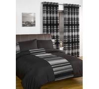 Rapport Home King New York Duvet Set - Black, Black