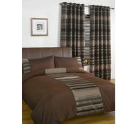 Rapport Home New York Polycotton Duvet Cover Set With Pillowcase in Chocolate | Size: Double Rapport Home Chocolate Double