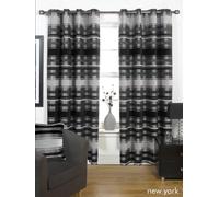 Rapport Home New York Polyester Cushion Cover in Black | Size: 45 cm x 45 cm Rapport Home Black 45 cm x 45 cm