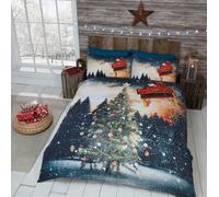 Rapport Home Northern Lights Duvet Cover Set with Pillowcase in Dark Blue | Size: Single Rapport Home Dark Blue Single