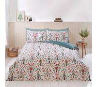 Rapport Home Nutcracker Microfibre Reversible Duvet Cover Set with Pillowcase | Size: Double Rapport Home Multicolor Double