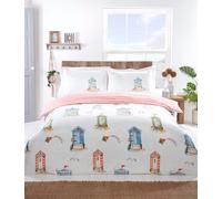 Rapport Home Padstow Polyester Duvet Cover Set with Pillowcase in White | Size: Double Rapport Home White Double