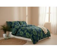 Rapport Home Palma Tropical Green King Duvet Cover Set - 180TC Microfibre Bedding & 2 Pillowcases - Soft, Easy Care & Oeko-Tex Certified 230x220 cm