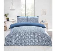 Rapport Home Pebbles Geo Blue Duvet Cover Set Double Bedding Set