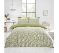 Rapport Home Pebbles Geo Green Duvet Cover Set Double Bedding Set
