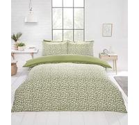 Rapport Home Pebbles Microfibre Duvet Cover Set Single-size Bedding Green with Pillowcases included