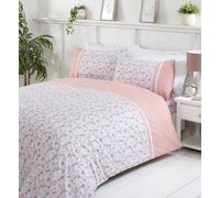 Rapport Home Penelope Polycotton Duvet Cover Set With Pillowcase in Pink | Size: King Rapport Home Pink King