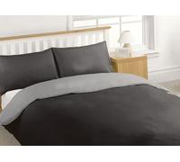 Rapport Home Percale Rev Quilt Cover King Black/Grey, Black