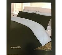 Rapport Home Percale Reversible Quilt Cover, Polyester-Cotton, Black/Grey, King