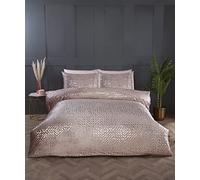 Rapport Home Pink Duvet Cover Set Soft and Durable Crushed Velvet King Bedding Set (230 x 220 cm)