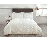 Rapport Home Pintuck Balmoral Duvet Cover Set in Cream | Size: Single Rapport Home Cream Single