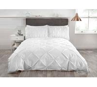 Rapport Home Pintuck Balmoral Duvet Cover Set in White | Size: Single Rapport Home White Single