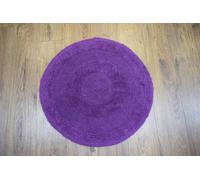 Rapport Home Plain Round Cotton Mat Aubergine