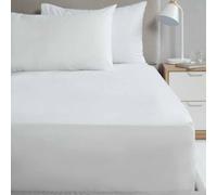 Rapport Home Primrose Hill Fitted Sheet 200 Thread Count Extra-Deep 40 cm in White | Size: Double Fitted Rapport Home White Double Fitted