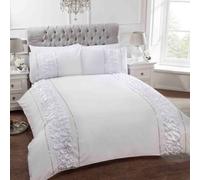Rapport Home Provence Embroidered Polycotton Duvet Cover Set With Pillowcase in White | Size: Super King Rapport Home White Super King