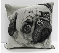 Rapport Home Pug Face Cushion Cover Multi (43x43) | Size: 43 cm x 43 cm Rapport Home Multicolor 43 cm x 43 cm
