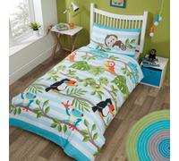 Rapport Home Rainforest Polycotton Duvet Cover Set With Pillowcase in Blue | Size: Single Rapport Home Blue Single