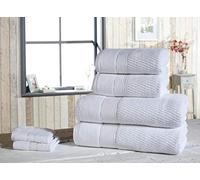 Rapport Home Rapport Luxury Royal Velvet Bathroom 6 Piece Bath Set, White