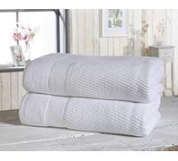 Rapport Home Rapport Royal Velvet Bathroom Bath Sheets Set, White, 2 Piece Bale