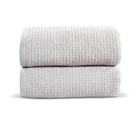 Rapport Home Furnishings Waffle Towel Bale 100% Cotton - 2 Piece - Storm, Silver