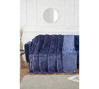 Rapport Home Luxury Ribbed Mink Blanket 150x200 cm Indigo