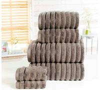 Rapport Home Ribbed Towel Pure Cotton Face Charcoal