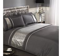 Rapport Home Ritz Duvet Set, Double-Silver, Polyester-Cotton