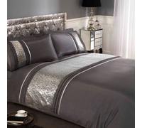 Rapport Home Single Ritz Duvet Set - Silver, Silver