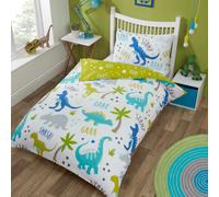 Rapport Home Roarsome Polycotton Duvet Cover Set With Pillowcase in White | Size: Single Rapport Home White Single