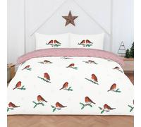 Rapport Home Robin Microfibre Reversible Stripes Duvet Cover Set with Pillowcase in White | Size: Single Rapport Home White Single