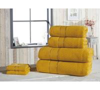 Rapport Home Royal Velvet Woven Cotton Super Soft & Absorbant Towel in Yellow Rapport Home Yellow