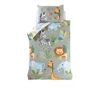 Rapport Home Rumble In The Jungle Kids Duvet Set Toddler's Bedding Set, Green