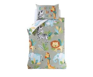 Rapport Home Rumble In The Jungle Kids Duvet Set Toddler's Bedding Set, Green
