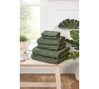 Rapport Home Safari 6 Piece Cotton Towels Bale Set Soft & Absorbent in Green Rapport Home Green
