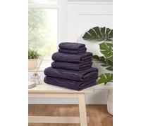 Rapport Home Safari 6 Piece Cotton Towels Bale Set Soft & Absorbent in Purple Rapport Home Purple