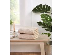Rapport Home Safari Bath Sheets 2 Pack | Natural Sand | 90x140cm | Luxurious 500GSM 100% Cotton | Oeko-Tex Certified Absorbent & Soft Bathroom Towels