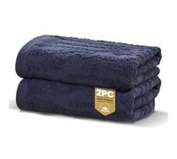 Rapport Home Safari Face Towels 2-Pack | Luxurious 100% Cotton 500gsm Soft Absorbent Face Cloths | Oeko-Tex Certified Bathroom Hand Towels | Midnight Blue (30x30cm)
