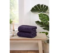 Rapport Home Safari Pure Cotton Bath Sheet Towels Set Of 2 (Purple)