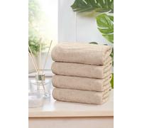 Rapport Home Safari Pure Cotton Face Cloth Towels Set Of 4 (Brown)